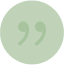Klavy Usheva, DMD | Circular green background with white quotation mark icon.